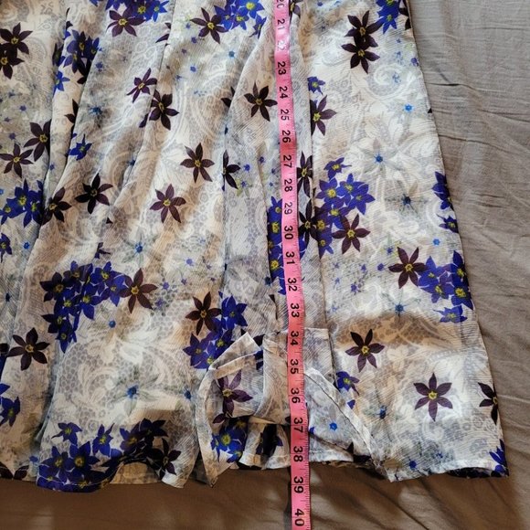 Sz 16 Ricki's Floral High Collar A-line Dress - Picture 8 of 8